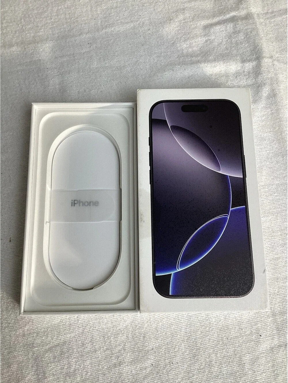 Apple iPhone 16 Pro White Titanium 128GB Empty Phone Box Black - New With Tags